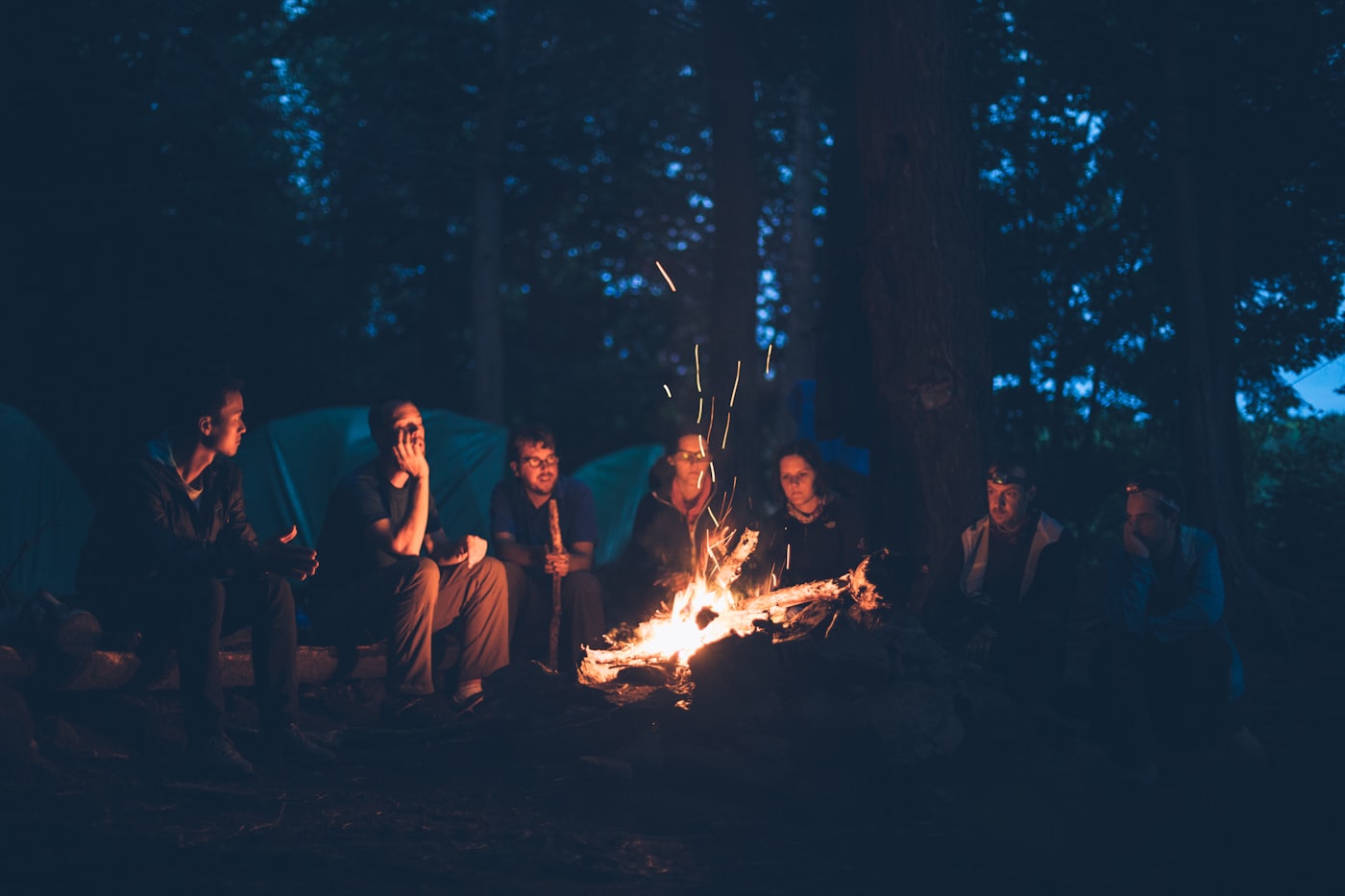 Bonfire evening at the estate
